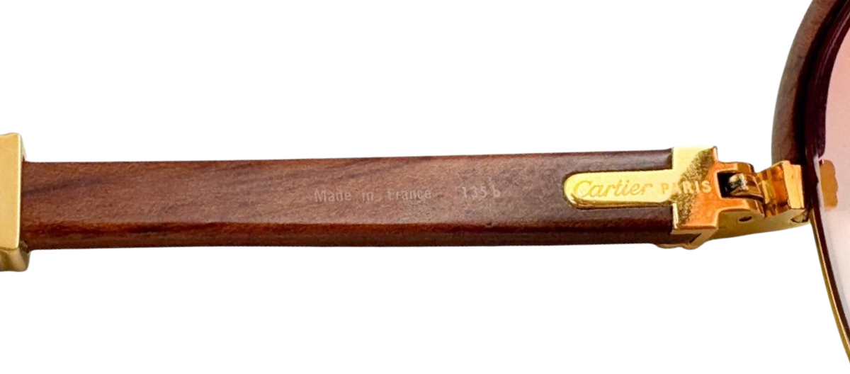 Lunettes Vintage CARTIER MALMAISON 135b – Monture en bois Made in France – N°28