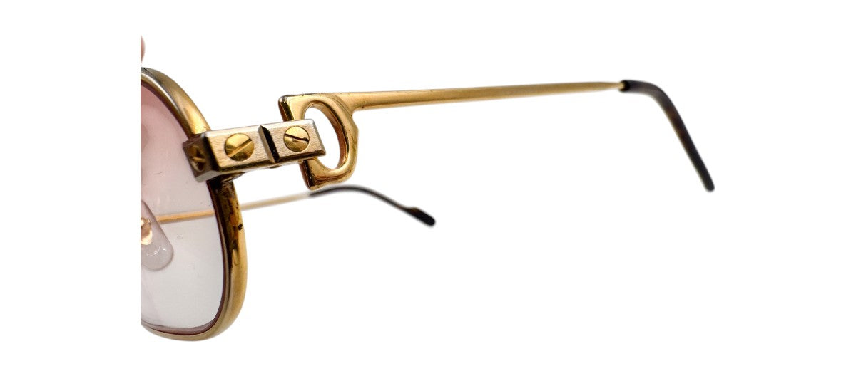 Lunettes Vintage CARTIER Must Santos 130 – Monture de luxe plaquée or Made in France – N°62
