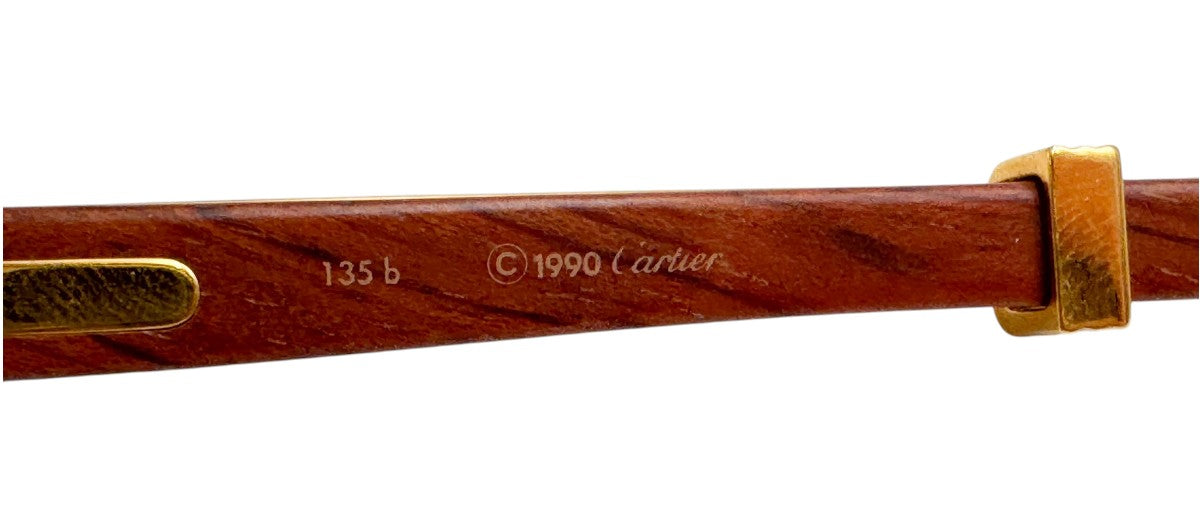 Lunettes Vintage CARTIER BAGATELLE 135b – Monture de luxe 1990 Made in France – N°4