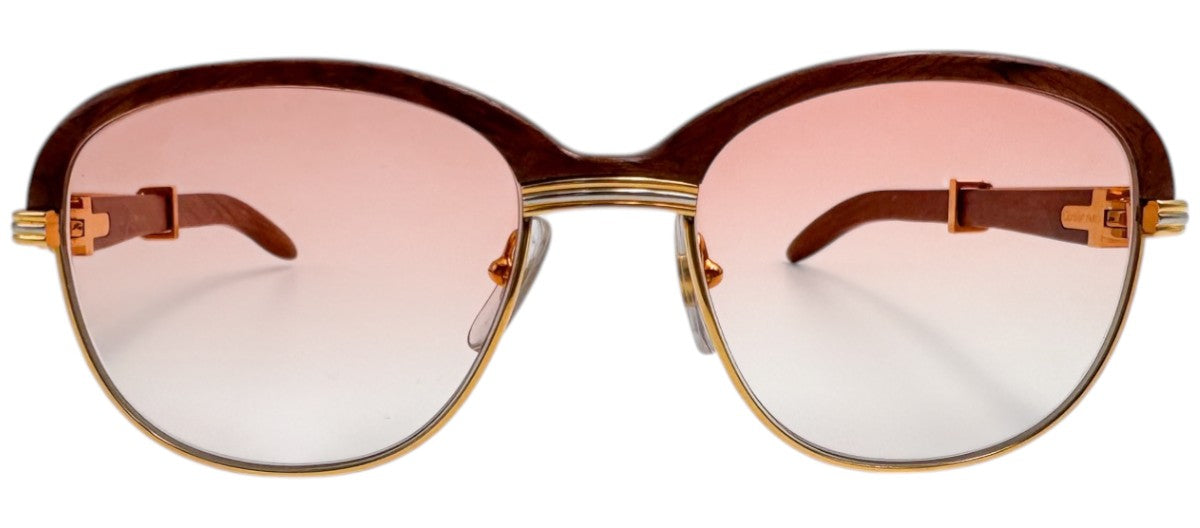 Lunettes Vintage CARTIER MALMAISON 135b – Monture en bois Made in France – N°28
