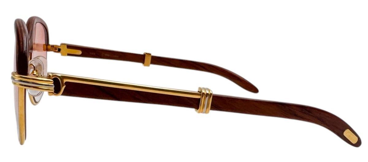 Lunettes Vintage CARTIER MALMAISON 135b – Monture en bois Made in France – N°28