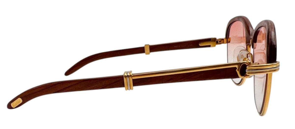 Lunettes Vintage CARTIER MALMAISON 135b – Monture en bois Made in France – N°28