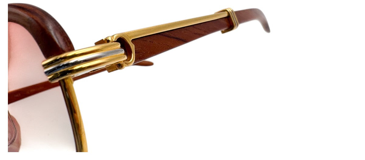 Lunettes Vintage CARTIER MALMAISON 135b – Monture en bois Made in France – N°28