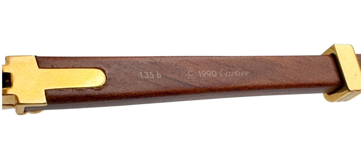 Lunettes Vintage CARTIER MALMAISON 135b – Monture en bois Made in France – N°28