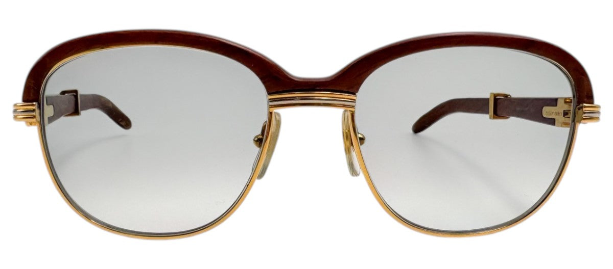 Lunettes Vintage CARTIER MALMAISON 1990 – Monture en bois Made in France – N°31