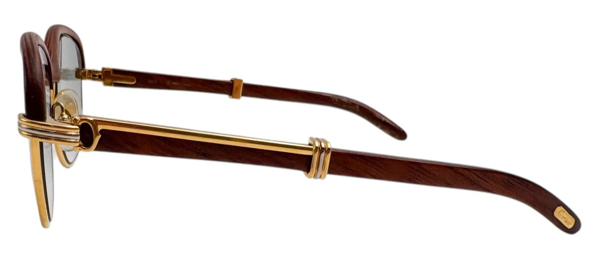 Lunettes Vintage CARTIER MALMAISON 1990 – Monture en bois Made in France – N°31