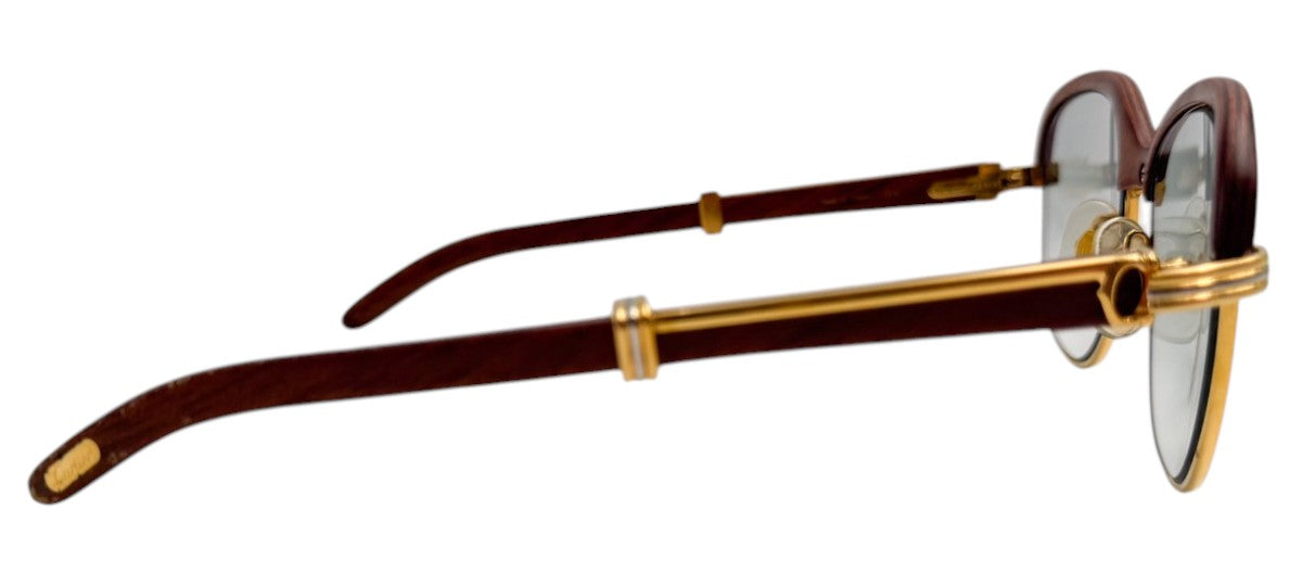 Lunettes Vintage CARTIER MALMAISON 1990 – Monture en bois Made in France – N°31