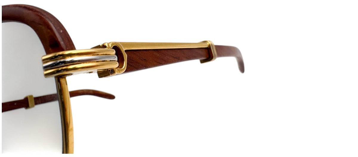 Lunettes Vintage CARTIER MALMAISON 1990 – Monture en bois Made in France – N°31