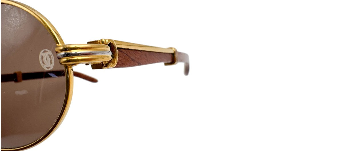 Lunettes Vintage CARTIER Giverny 135b – Monture en bois Made in France – N°61