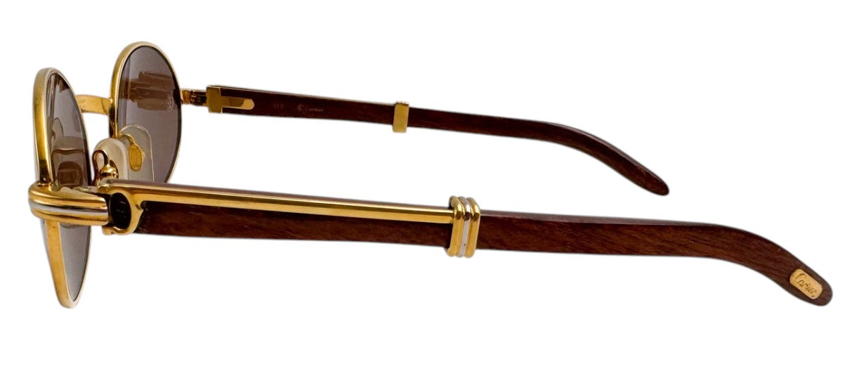 Lunettes Vintage CARTIER Giverny 135b – Monture en bois Made in France – N°54