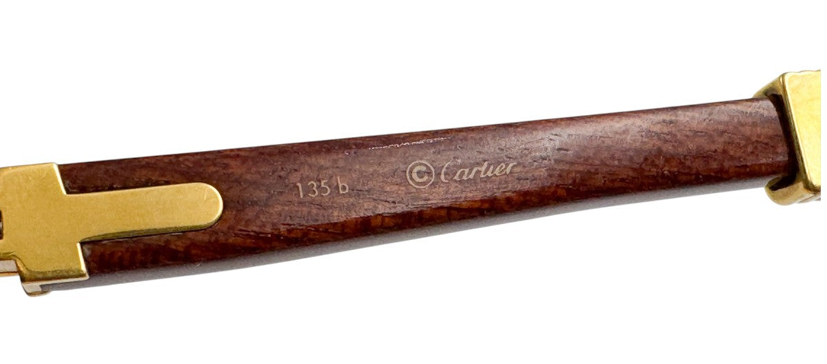 Lunettes Vintage CARTIER Giverny 135b – Monture en bois Made in France – N°54