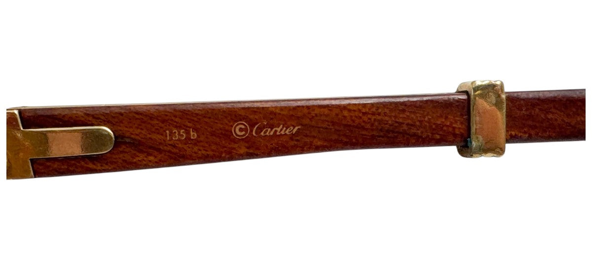 Lunettes Vintage CARTIER Giverny 135b – Monture en bois Made in France – N°6