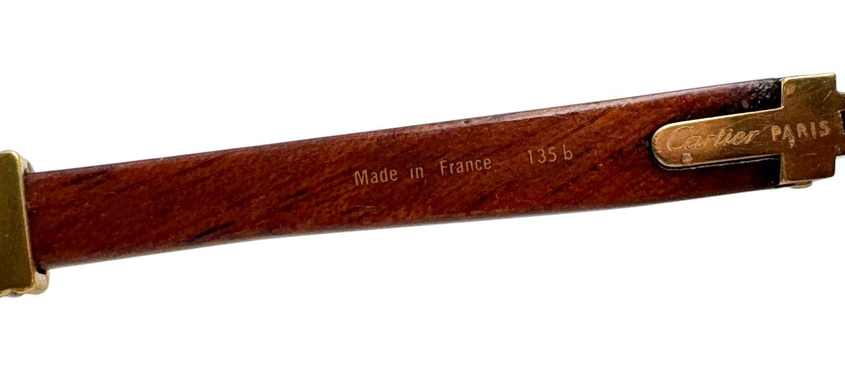 Lunettes Vintage CARTIER Giverny 135b – Monture en bois Made in France – N°6