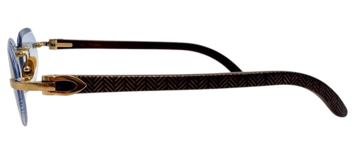 Lunettes Vintage CARTIER PERCÉE 140b - Diamond Cut facettée N°42