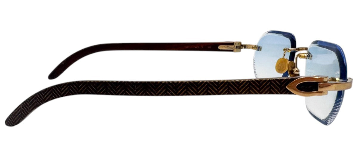 Lunettes Vintage CARTIER PERCÉE 140b - Diamond Cut facettée N°42