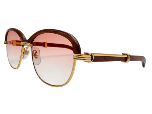 Lunettes Vintage CARTIER MALMAISON 135b – Monture en bois Made in France – N°28