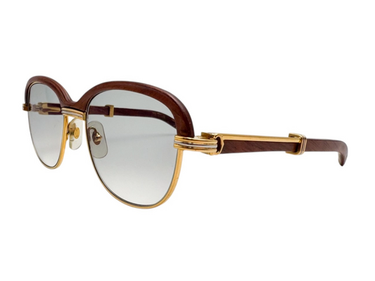 Lunettes Vintage CARTIER MALMAISON 1990 – Monture en bois Made in France – N°31