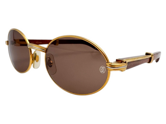 Lunettes Vintage CARTIER GIVERNY 135b – Monture en bois Made in France – N°54