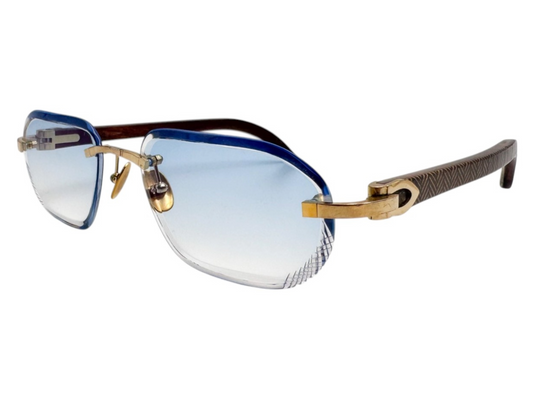 Lunettes Vintage CARTIER PERCÉE 140b - Diamond Cut facettée N°42