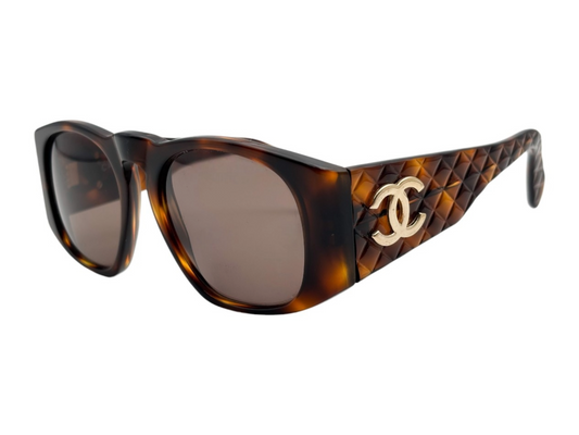 Lunettes de soleil matelassées Vintage CHANEL 01450 91235 N°14