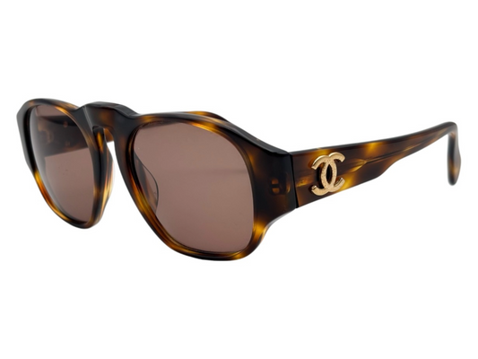 Lunettes de soleil en écaille Vintage CHANEL 01452 91235 N°15