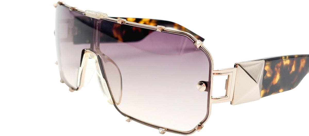 Lunettes LINDA FARROW Projects x GILES GD1C1 (écaille & clous)