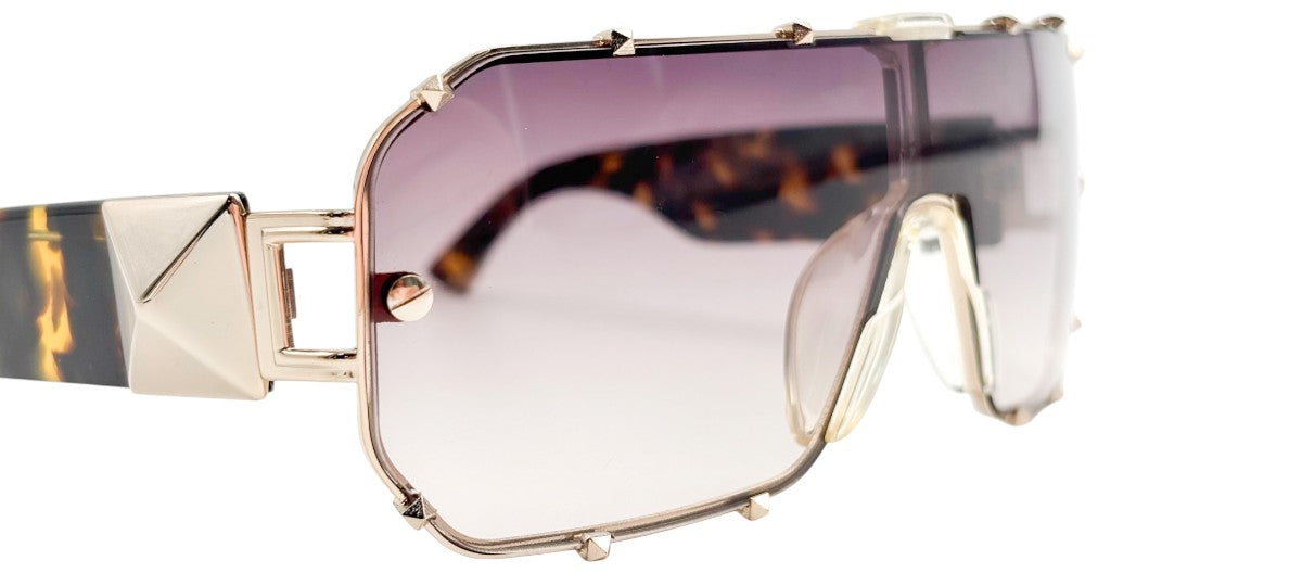 Lunettes LINDA FARROW Projects x GILES GD1C1 (écaille & clous)